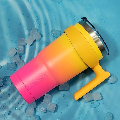 BJPKPK 20 oz Tumbler with Handle & Straw, Insulated Stainless Steel Mug