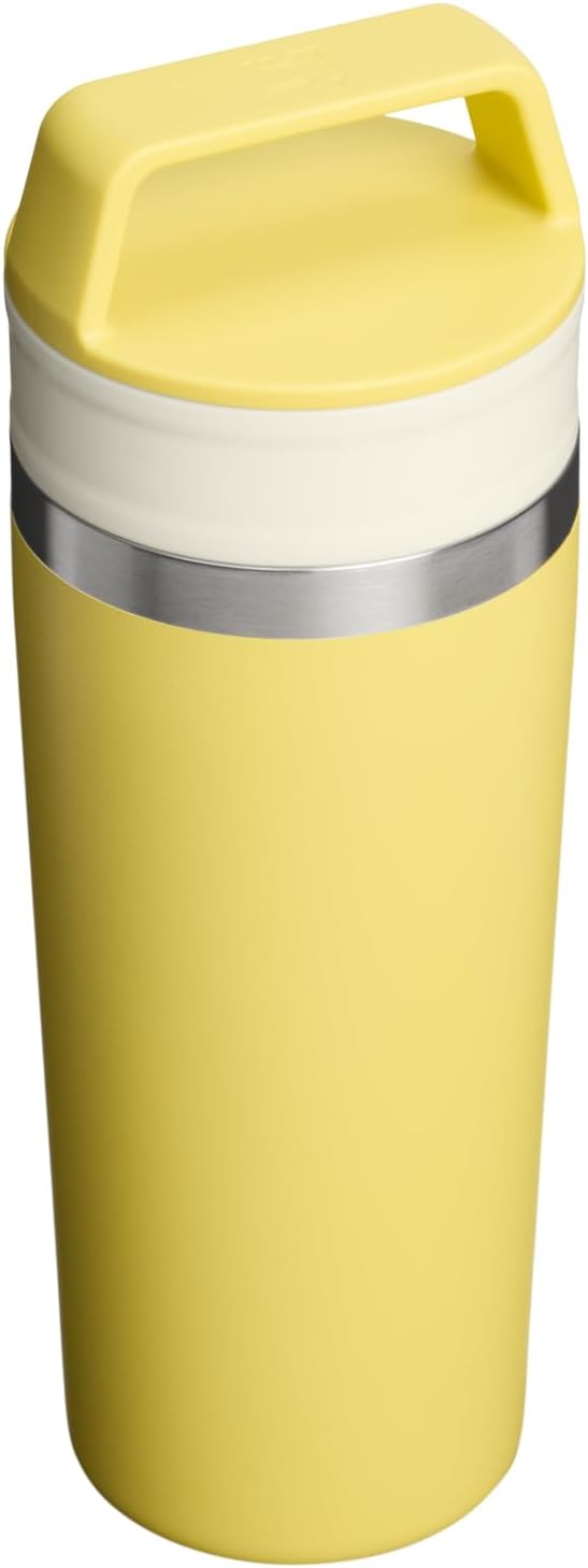 STANLEY Cafe To Go Travel Mug 16 oz | Leakproof Two-Part Drink Through Lid | Tumbler Cup for Coffee, Tea and Drinks | Insulated Stainless Steel Coffee Mug | BPA-Free | Daffodil