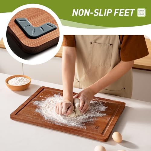 Bamboo Cutting Board Set Non Slip Feet Over Sink Father Day Dad Parents Papa Stepdad Pappy Poppy Pawpaw Who Want Nothing Everything Future Groom Bride Law Christmas Xmas