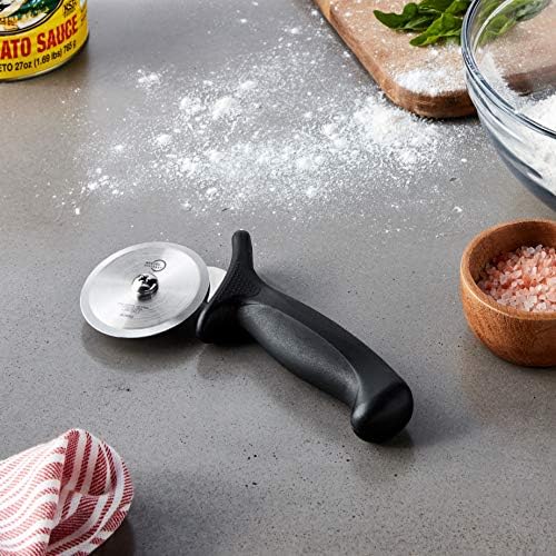 Mercer Culinary Millennia Pizza Cutter with Black Handle, 2.75 Inch Wheel, Stainless Steel