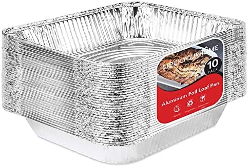 Stock Your Home Aluminum Pans 9x13 Disposable Foil Pans (10 Pack) - Half Size Steam Table Deep Aluminum Trays - Tin Foil Disposable Pans Great for Cooking, Heating, Storing, Prepping Food