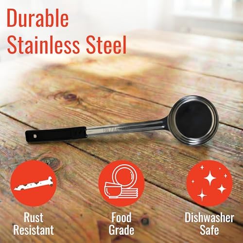 6 oz Solid Stainless Steel Portion Control Ladle Spoodle - [Pack of 12]