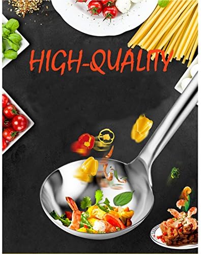 Tenta Kitchen Professional Large Stainless Steel Serving Ladle Spoon - Gravy Ladle Soup Spoon For School Canteen,Hotel Kitchen,Restaurant (3.86"x17")