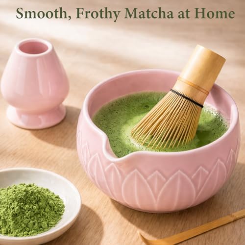 Matcha Whisk Set with Ceramic Bowl & Bamboo Chasen