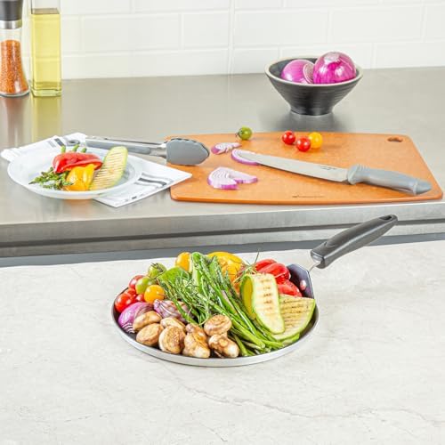 Restaurantware Nonstick Griddle 1 Count 10 x 10 Inch Aluminum Nonstick Frying Griddle With Bakelite Handle - Square Frying Pan With Even Heating - Black Cooking Surface For Home Kitchens