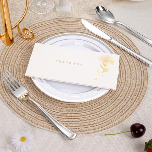 BESTSTAR 100PCS White Disposable Plastic Plates white plastic plates