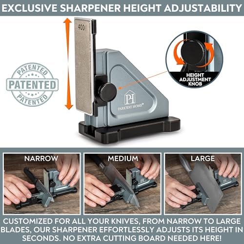 Rolling Knife Sharpener, Kitchen Knife Sharpener with Adjustable Angle