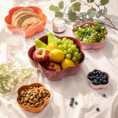 bzyoo 5 PC Nested Serving Bowl Flower Shape Set
