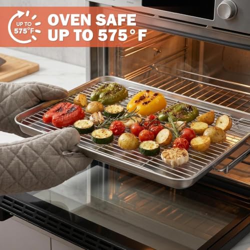 Homikit 2 Pack Cooling Racks, 18.9 * 12.6 Inch XL Stainless Steel Baking Rack for Cooking