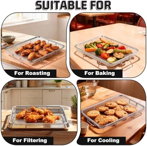 P&P CHEF 11.8 Inch Air Fryer Basket for Oven, Air Fryer Rack, 1 Piece