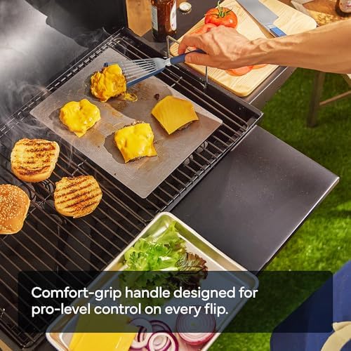 Misen Fish Silicone Spatula - Slotted Turner for Cooking - Perfect for Frying - Heat Resistant - Dishwasher Safe -1mm Thick Flexible Flipper - Soft Silicone Grip Handle for Easy Use (Pack of 2)