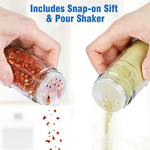 CANTAMI Spice Rack Organizer with Jars for Cabinet(20Pcs), Revolving