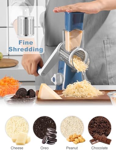 GDL Cheese Grater Hand Crank, Rotary Cheese shredder, Vegetable Slicer