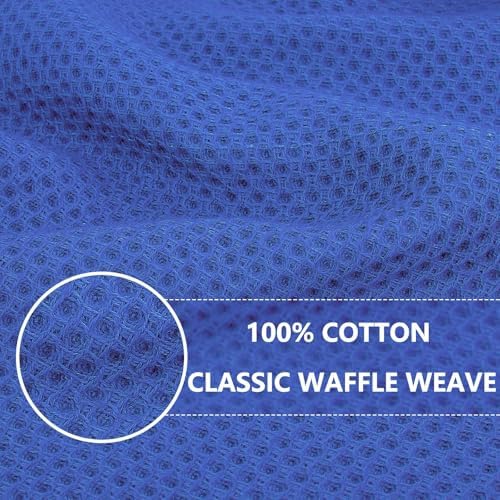 Homaxy 100% Cotton Waffle Weave Kitchen Dish Cloths 18-Pack, Blueberry
