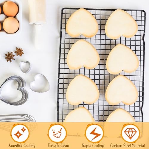Harloon 3 Pieces Cooling Racks for Baking Wire Grid Set,16 x 9.8 Inch