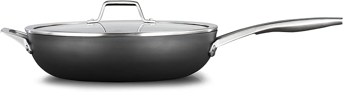 Calphalon Premier Space-Saving Nonstick Cookware Set, 13-inch, Stackable, Hard-Anodized Aluminum