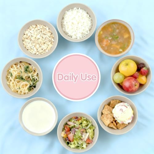 Quatish 14 PCS Cereal Bowls, Plastic Bowls, Small Snack Soup Kitchen Bowl