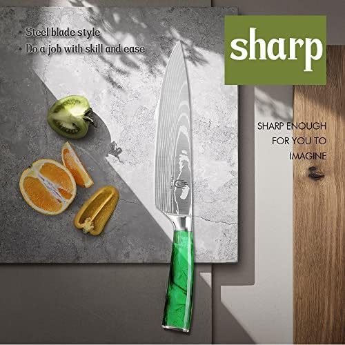 FULLHI Knife Set, 14pcs Japanese Knives Set, Multiple Colour Premium German Stainless Steel Chef Knife Set