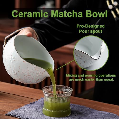 Clay&Fire Matcha Whisk, Handcrafted Bamboo Whisk for Matcha Powder (Light Blue)