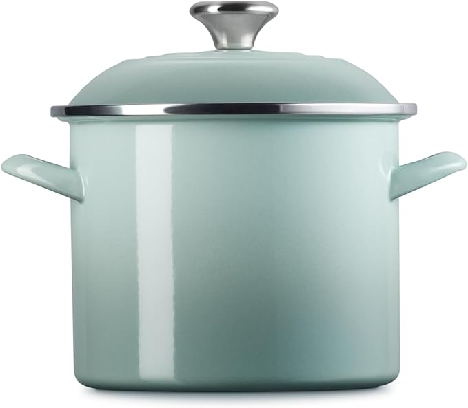 Le Creuset Enamel on Steel Traditional Stockpot, 6 qt., Sea Salt with Stainless Steel Knob