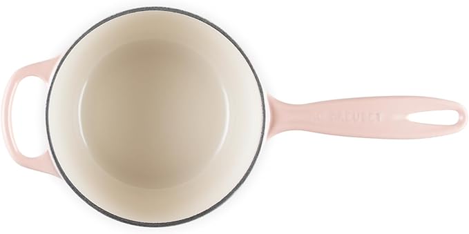 Le Creuset Enameled Cast Iron Signature Round Saucepan with Lid, 1.75qt., Peche