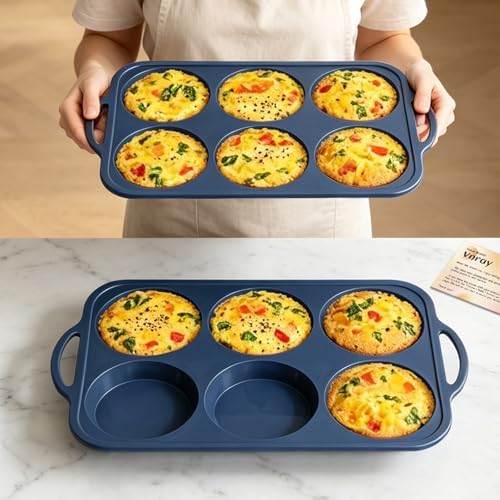 2Pcs Jumbo Silicone Muffin Top Pan 4 In with Frame Nonstick Egg Mold Baking