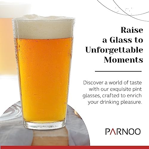 Bulk Classic Premium Beer Pint Glasses 16 Ounce – Set Of 12 Highball Cocktail Mixing Glass – Perfect for Cold Beverages, Soda, Water - Used in Bar, Restaurant