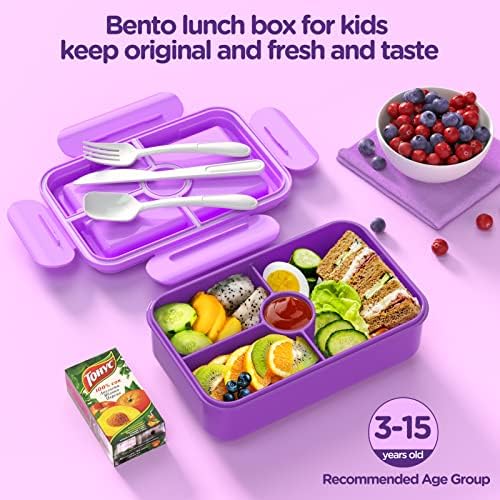 Jelife Lunch Box Kids Bento Box, Large Bento-Style Leakproof