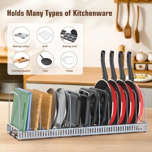 Housolution Cutting Board and Baking Tray Cookie Sheet Organizer, Gray