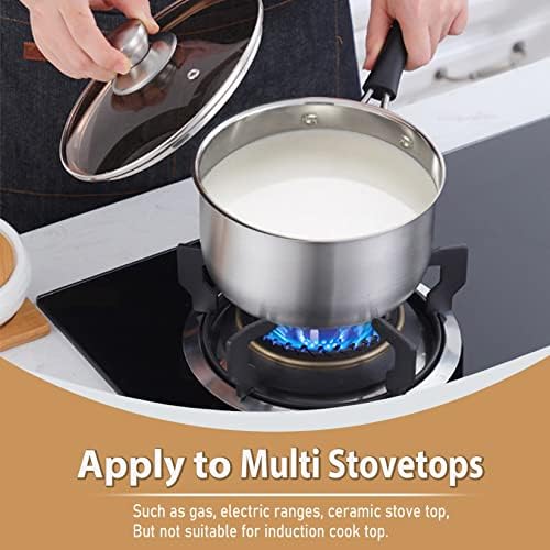 P&P CHEF 2 + 3 Quart Sauce Pan With Lid, Small Pot Saucepan, 2 Pcs