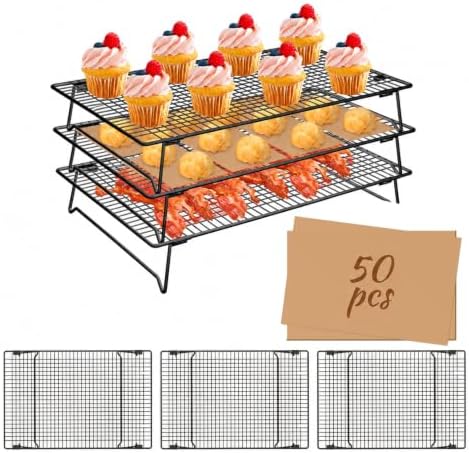 Cooling Racks for Cooking and Baking, 2-Tier 13" x 9" Stackable