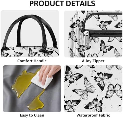 Lunch Bag Women Stylish Quilted Lunch Boxes for Adult Fit and Fresh Cooler Insulated Lunchbox for Work Cute Small 11 Liters Compact Lunchbag Waterproof