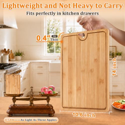 Non Toxic Bamboo Cutting Board for Kitchen: Healthy & Food Grade