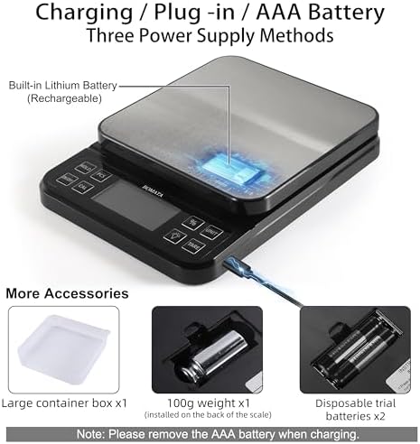 BOMATA Large Kitchen Scale 0.1g/0.001oz High Precision, 11lb Bakery Scale