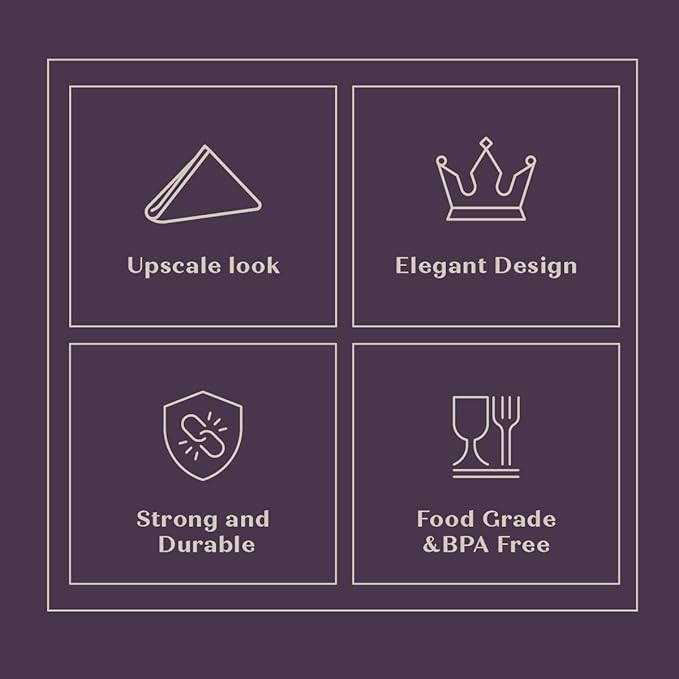 SETUP [160 Count] Disposable Silverware, Gold Combo Cutlery - 80 Forks, 40 Spoons, 40 Knives - Heavy Duty, and Durable Gold Plastic Silverware Set Great for Parties, Events and Everyday use
