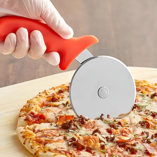 Pizza Cutter Wheel, Stainless Steel Slicer, Sharp Blade with Guard