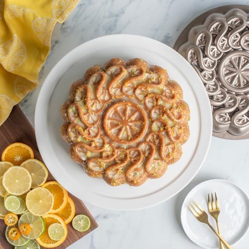 Nordic Ware Citrus Twist Pan, 8 Cup, Toffee