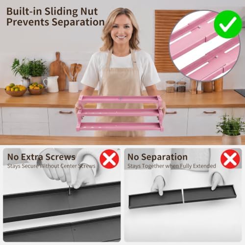 Expandable Spice Rack Organizer for Cabinet, Supports 17.6 lbs Per Tier