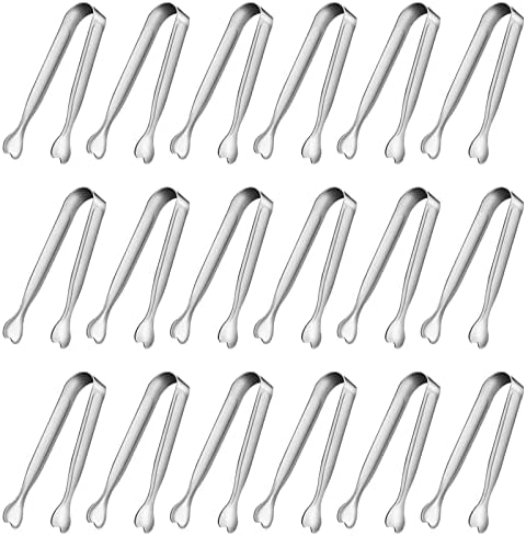 Mini Serving Tongs, Anytrp 18-Packs Stainless Steel Sugar Tongs, 4.3inch Ice Tongs Kitchen Appetizers Tongs for Coffee Bar, Tea Party, Desserts Party, Sugar and Ice Bucket
