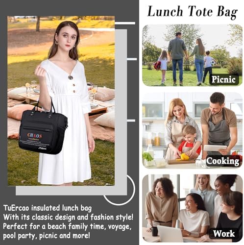 TuErCao Chaos Coordinator Lunch Bag Cool Gifts for Coworkers Employee Appreciation Gifts Office Gifts Administrative Professional Day Gifts Useful Assistant Principal Boss Gifts for Women for Work
