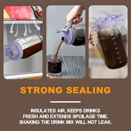 JunVpic Cold Brew Coffee Maker, 64 oz Glass Mason Jar Pitcher