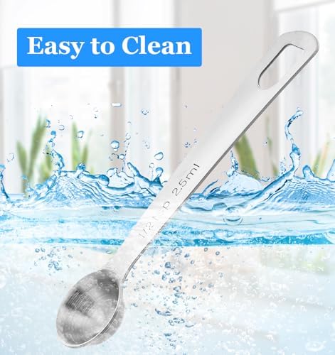 5PCS 1/2 Teaspoon Measuring Spoon, 4.5 Inch 1/2 Teaspoon Scoop (2.5m)