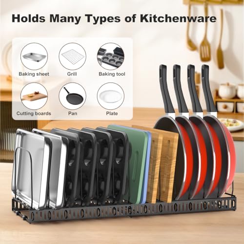 Housolution Cutting Board and Baking Tray Cookie Sheet Organizer, Black