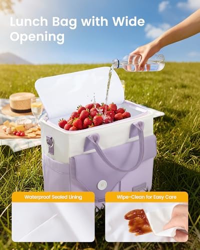 LOVEVOOK Lunch Box for Women,Large Insulated Leakproof Lunch Bag for Work