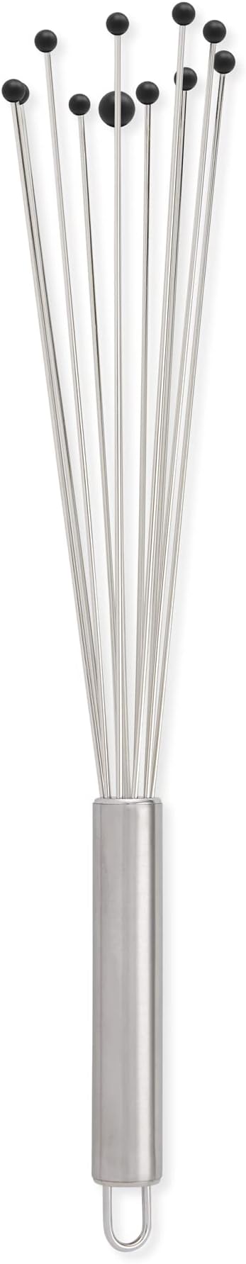 Mrs. Anderson's Baking Nonstick Ball Whisk, Stainless Steel With Silicone Tips, Flexible Wire Design For Whisking Eggs, Sauces, Dressings, And Desserts
