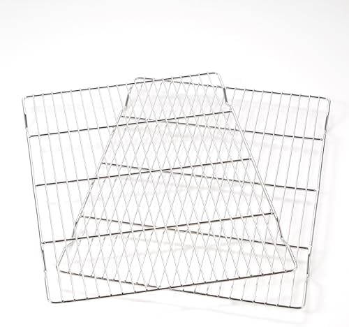 2-Pack Cooling Racks for Baking, 10x15 Inch, Heavy Duty Stainless Steel Wire Cookie Rack Fits Half Sheet Pan, Oven Safe Cooling Rack Set, Dishwasher Safe & Non-Toxic