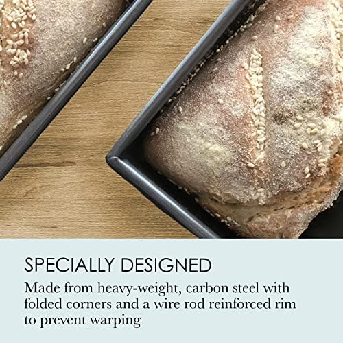 Chicago Metallic Professional 1-Pound Non-Stcik Loaf Pan, Perfect for pound cakes, meat loafs and more! Measures 8.5-Inch-by-4.5 Inch