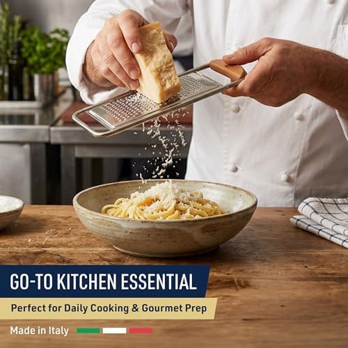 Kings County Tools Cheese Grater Handheld, Italian Made Kitchen Gadgets