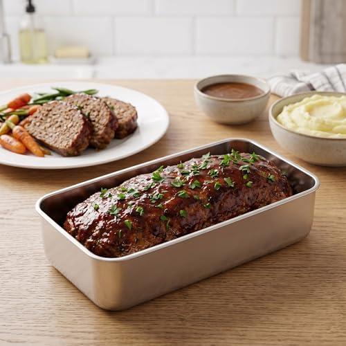 Homikit 9x5 Inches Stainless Steel Loaf Pan Set of 12 for Baking Bread