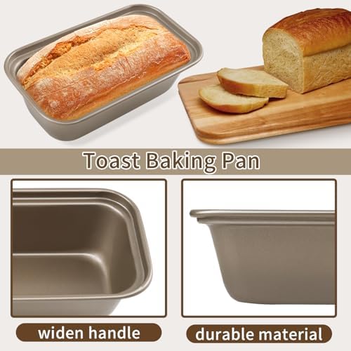 12 Pieces Mini Loaf Pans for Baking Bread Nonstick Carbon Steel Baking Bread Pan Baking Bread Tins Meatloaf Pan for Home Oven Baking 6.1 x 3.5 x 1.7 Inches